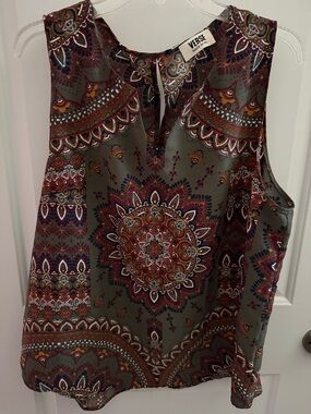 Verse Olive Paisley Sleeveless Camisole